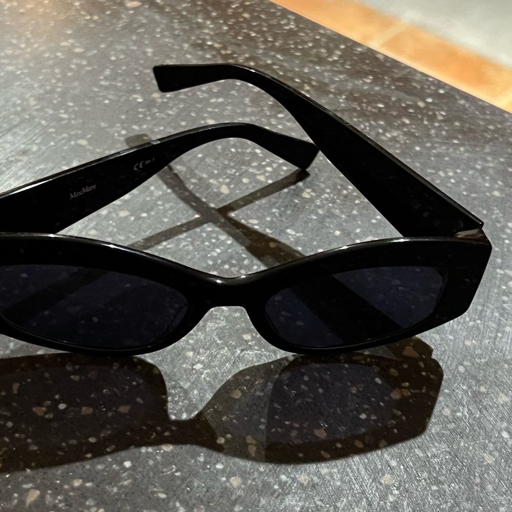 MaxMara Black Sunglasses with original pouch. Like new.